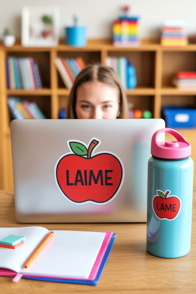 Personalized Teacher Sticker - 25 Budget Teacher Valentine's Day Gift Ideas