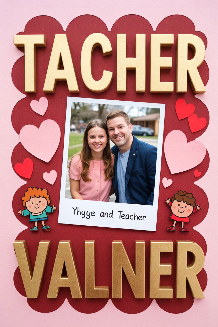 Personalized Teacher Valentine Card - 25 Valentine's Day Cards for Teachers