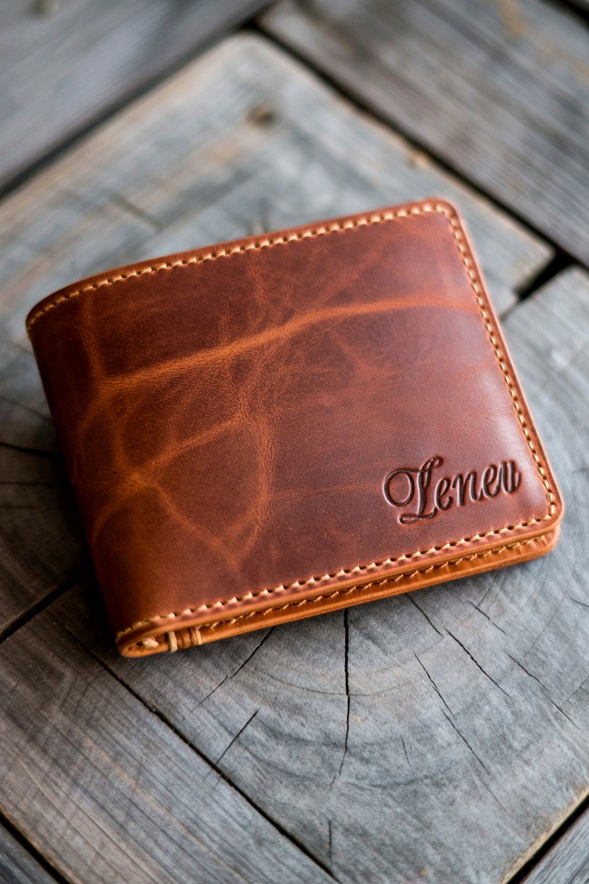 Personalized leather wallet - 25 Sentimental Valentine's Day Gifts for Him