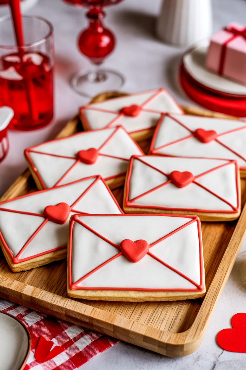 Personalized love letter cookies - 25 Valentine's Day Dessert Table Ideas