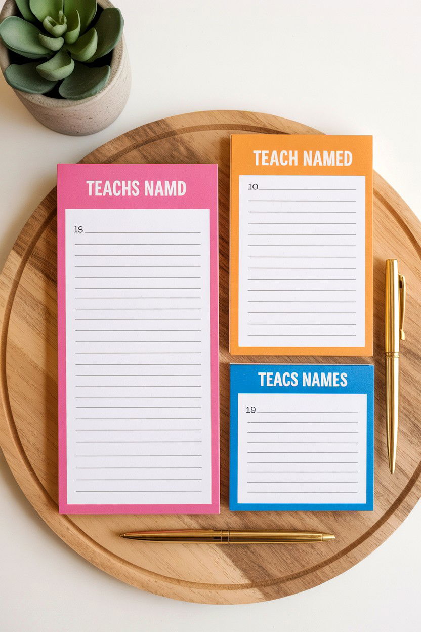 Personalized notepad set - 25 Valentine's Day Teacher Gift Ideas