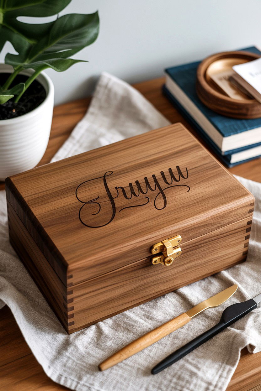 Personalized wood box - 25 Valentine's Day Memory Box Ideas