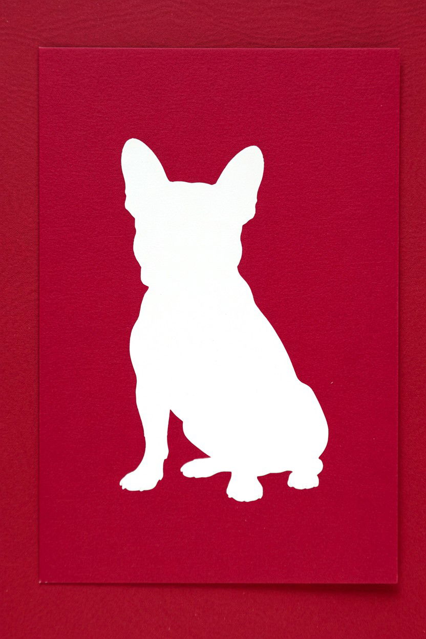 Pet Silhouette Card - 25 Valentine's Day Pet Card Ideas