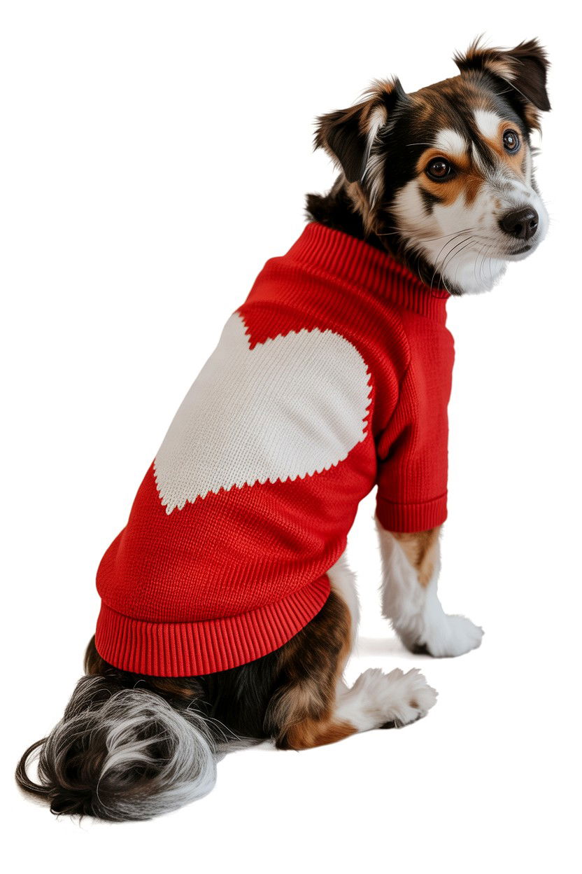 Pet Valentine Sweater - 25 Valentine's Day Pet Photoshoot Ideas