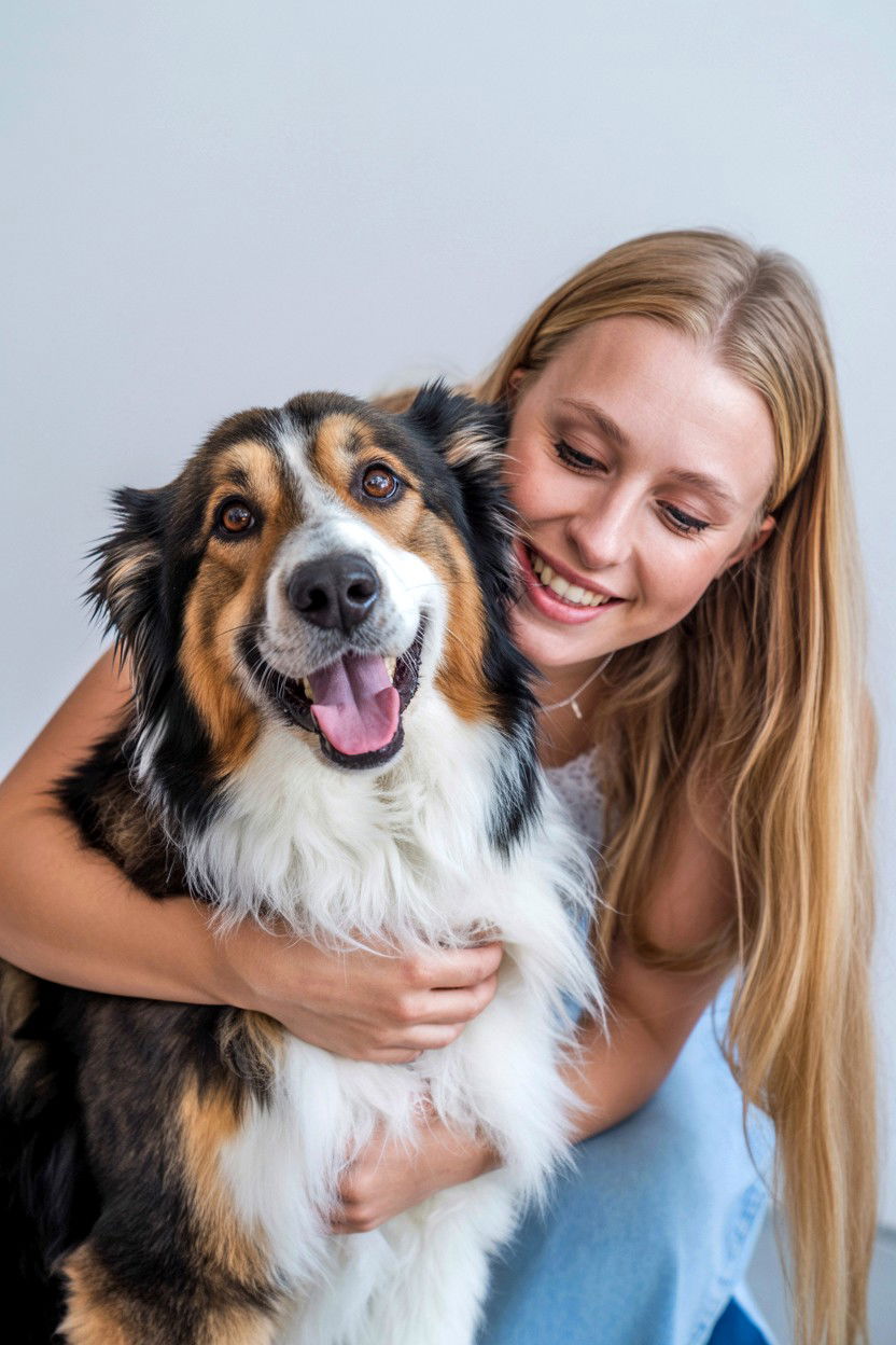 Pet and Owner Portrait - 25 Valentine's Day Custom Portrait Ideas