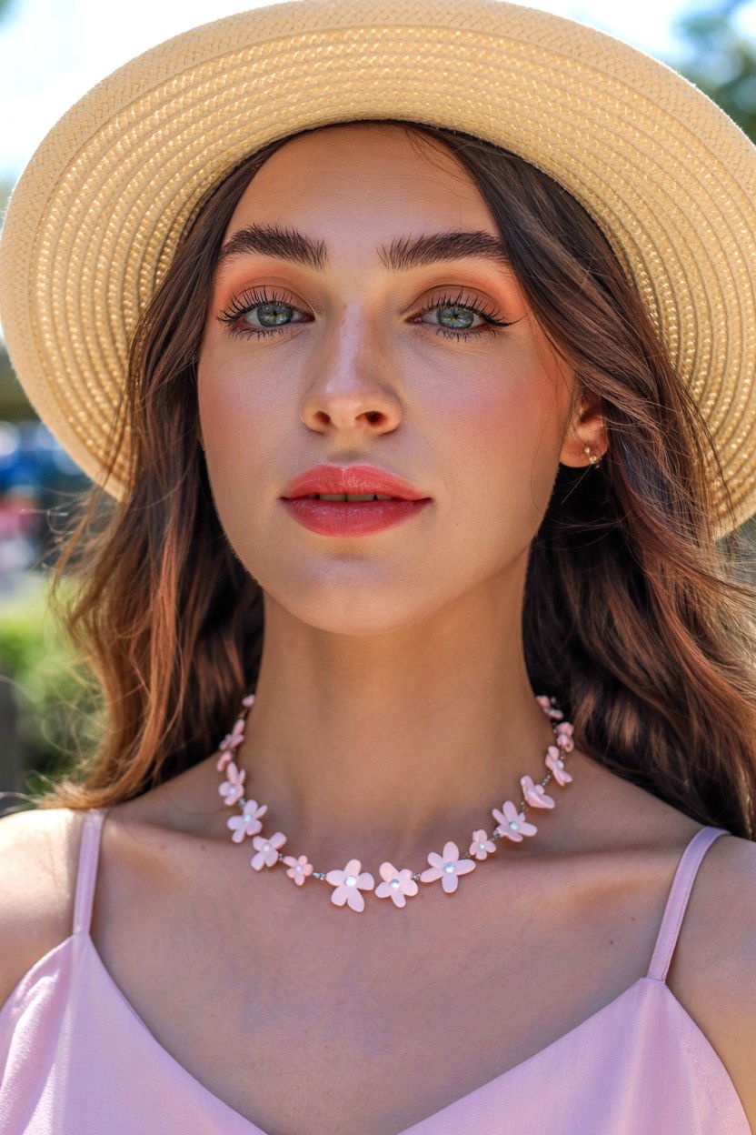 Petal Pink Lip Gloss - 25 Natural Valentine's Day Makeup Looks