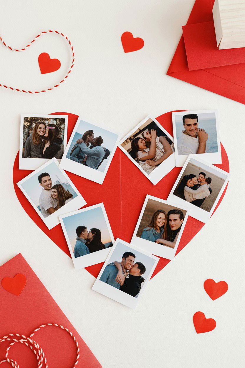 Photo Collage Card - 25 Valentine's Day Card Ideas for Girlfriend