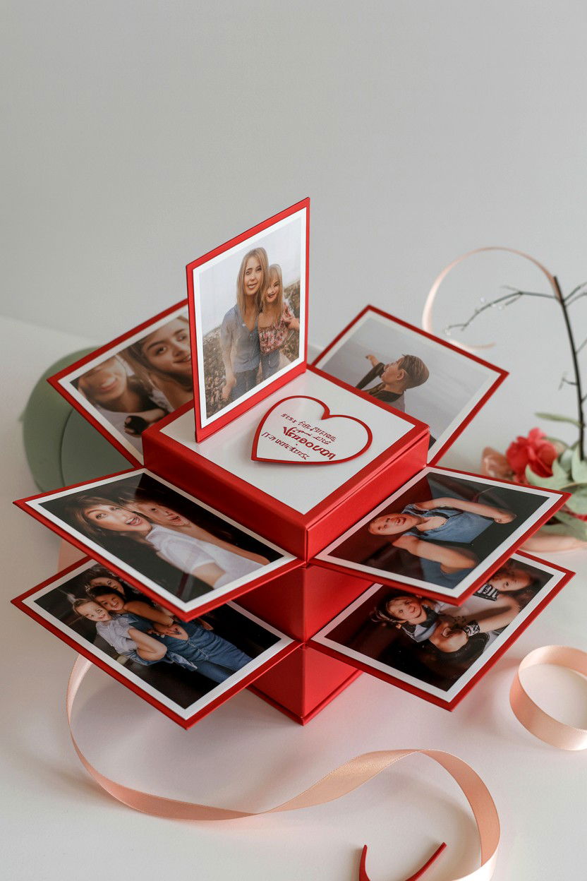 Photo Explosion Box - 25 Valentine's Day Explosion Box Ideas