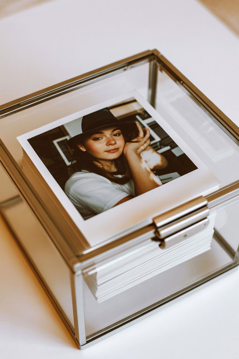 Photo Memory Box - 25 Valentine's Day Clear Box Ideas