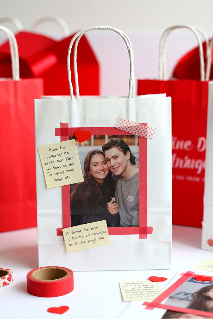 Photo Personalized Gift Bag - 25 Valentine's Day Paper Bag Ideas