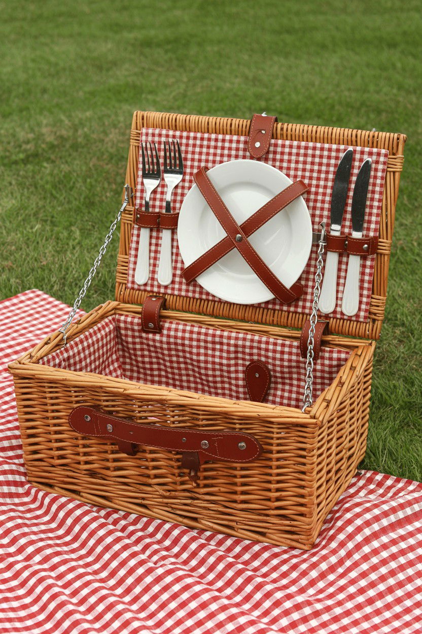Picnic Basket Set - 25 Valentine's Day Gifts for Newlyweds