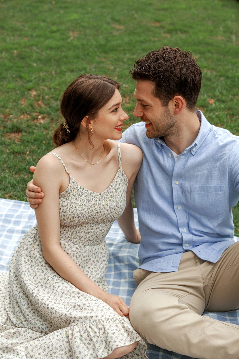 Picnic Engagement Photos - 25 Valentine's Day Engagement Photo Ideas