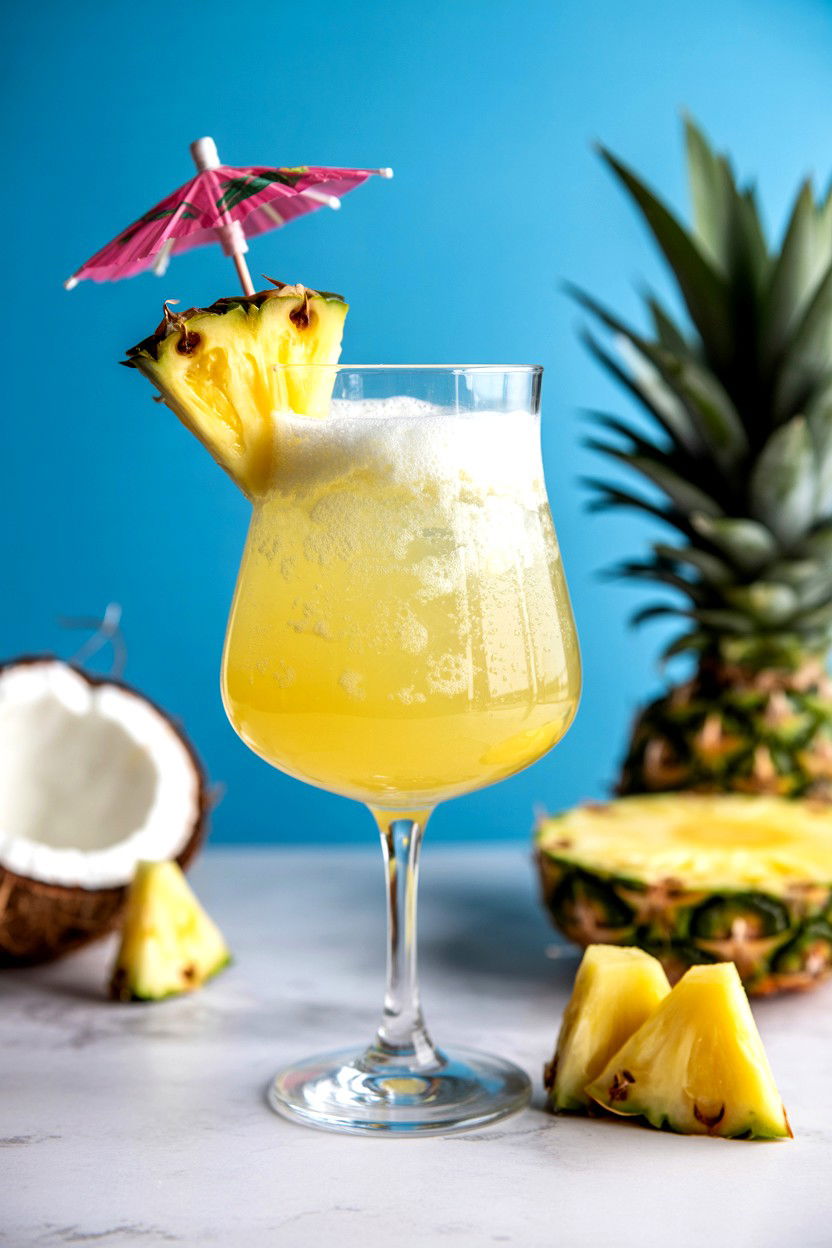 Pineapple Coconut Fizz - 25 Valentine's Day Sparkling Drink Ideas