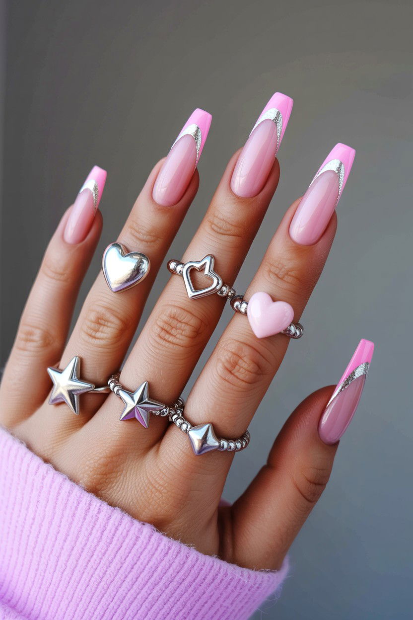 Pink Aura Nails - 25 3D Valentine's Day Nail Art Ideas