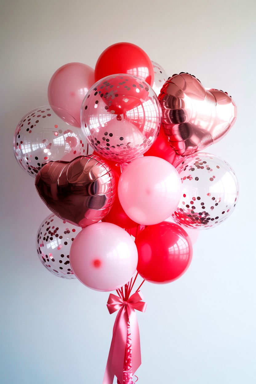 Pink Balloon Bouquet - 25 Valentine's Day Pink Balloon Ideas