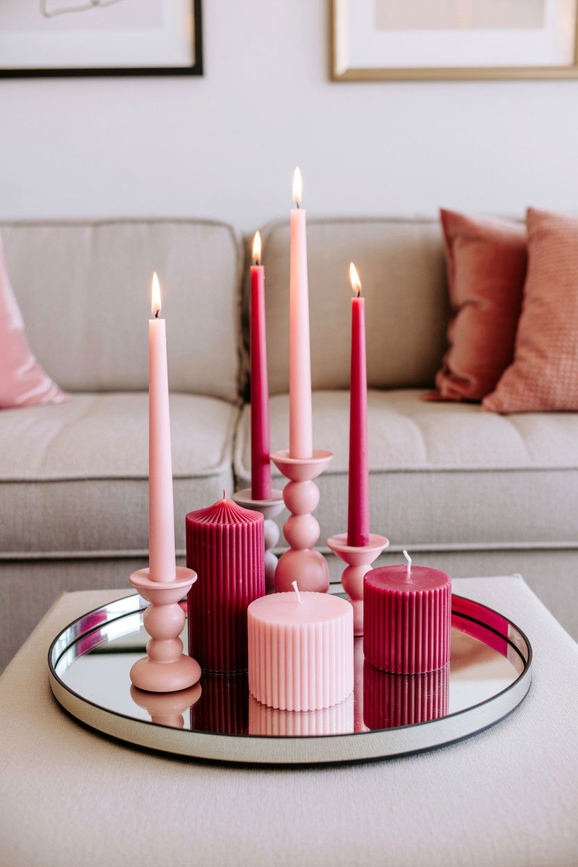 Pink Candle Scape - 25 Aesthetic Valentine's Day Ideas