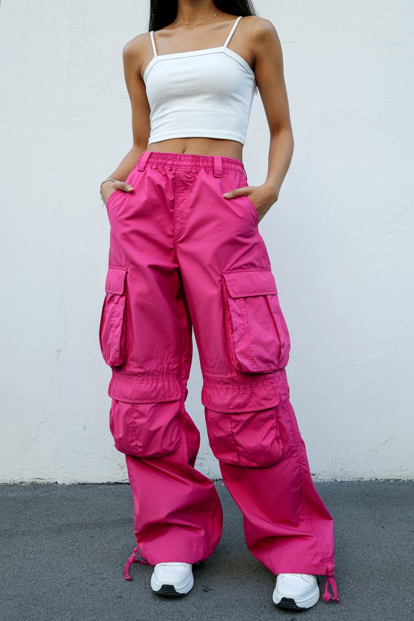 Pink Cargo Pants - 25 Valentine's Day Y2K Outfits