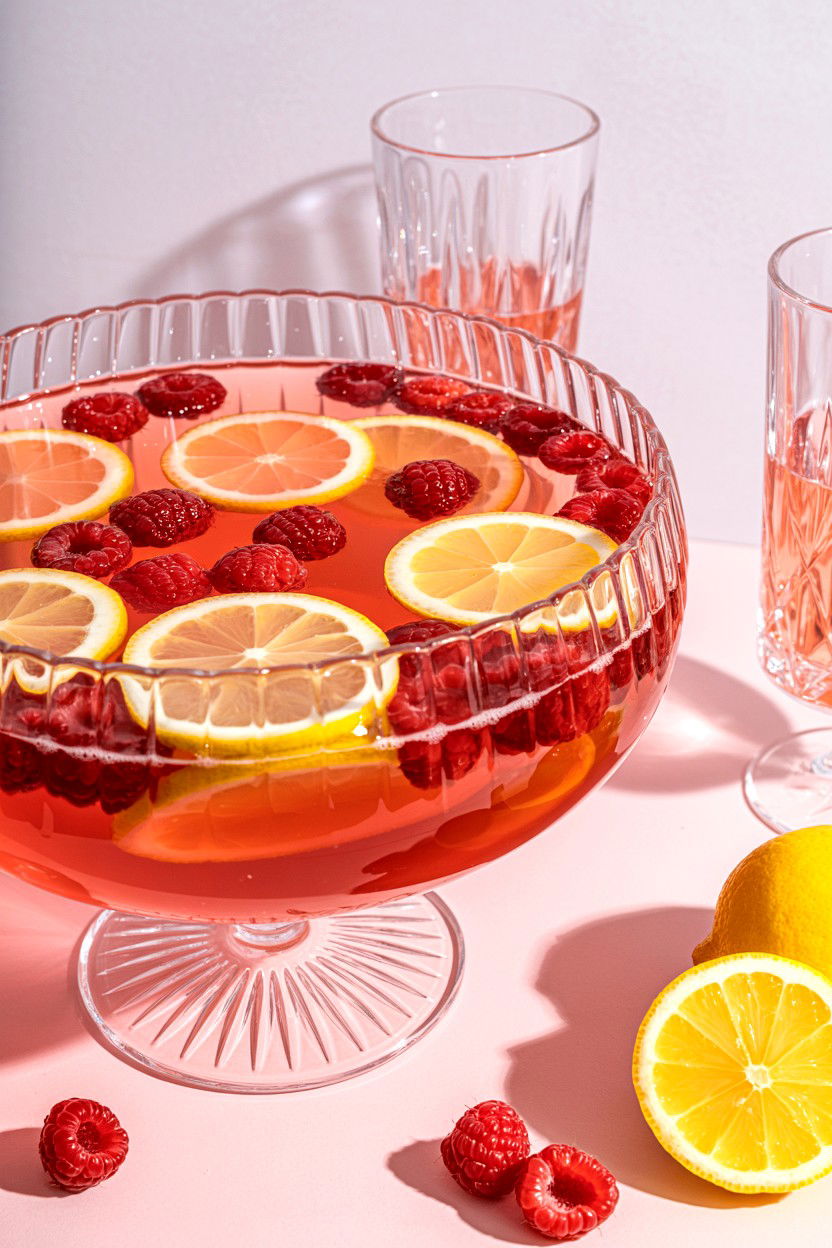Pink Champagne Punch - 25 Valentine's Day Tea Party Ideas