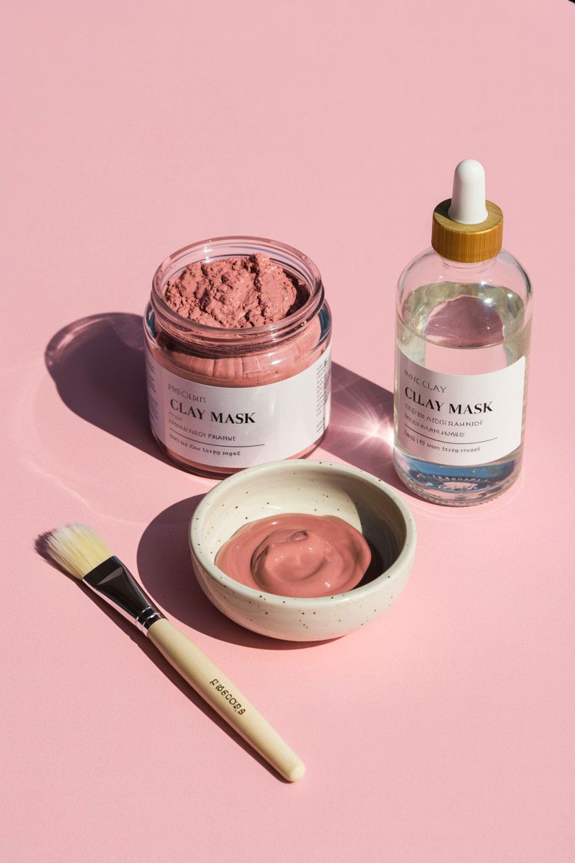 Pink Clay Mask Set - 25 Valentine's Day Pamper Gift Basket Ideas