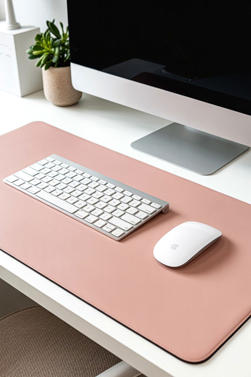 Pink Desk Mat - 25 Valentine's Day Desk Surprise Ideas