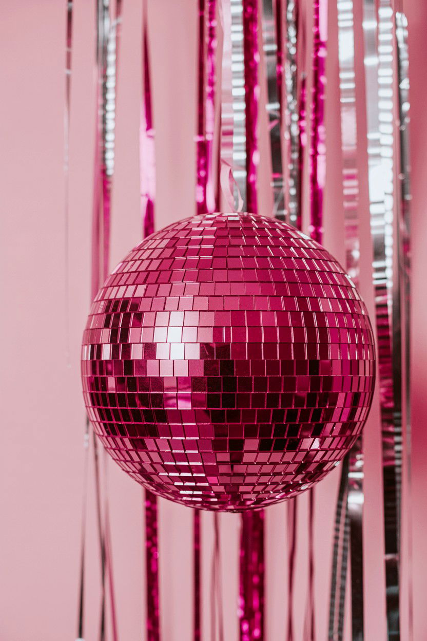 Pink Disco Ball - 25 Valentine's Day Bachelorette Party Ideas