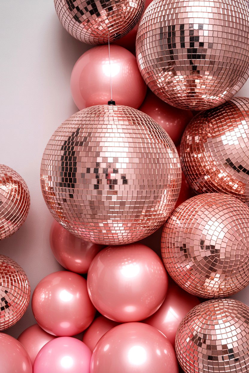 Pink Disco Ball - 25 Valentine's Day House Party Ideas