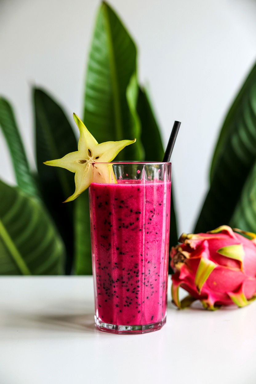 Pink Dragon Fruit Smoothie - 25 Valentine's Day Smoothie Recipes