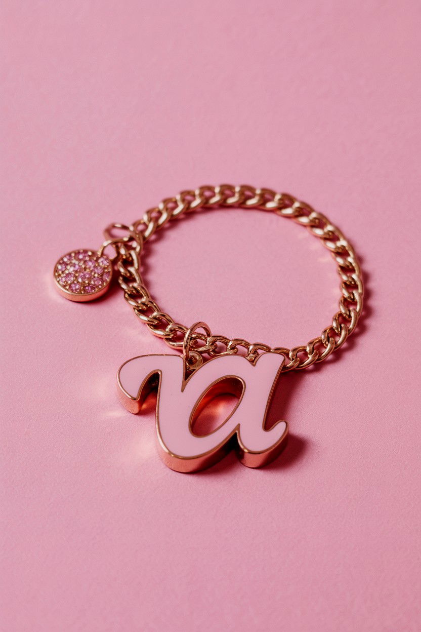 Pink Enamel Charm - 25 Valentine's Day Charm Bracelet Ideas