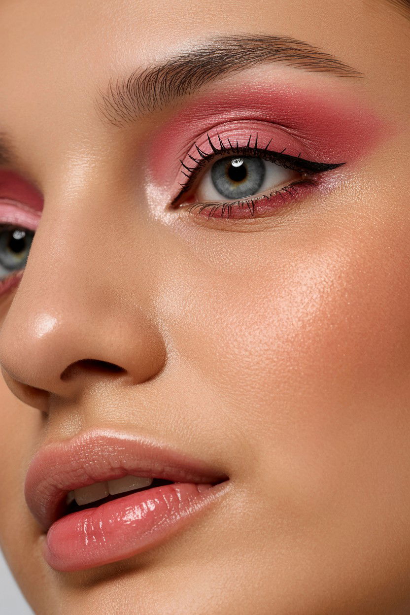 Pink Eyeshadow - 25 Valentine's Day Makeup for Beginners