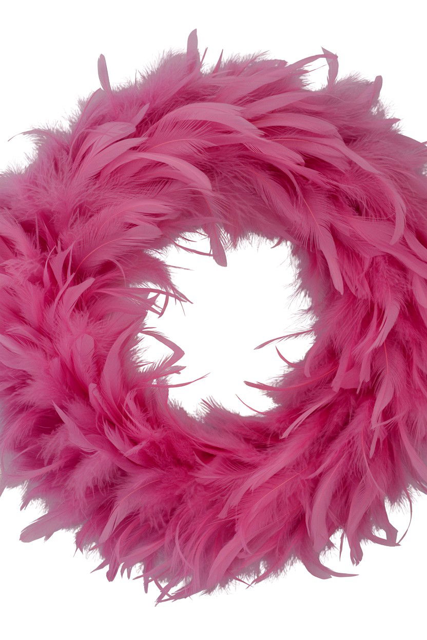 Pink Feather Wreath - 25 Pink Valentine's Day Wreath Ideas