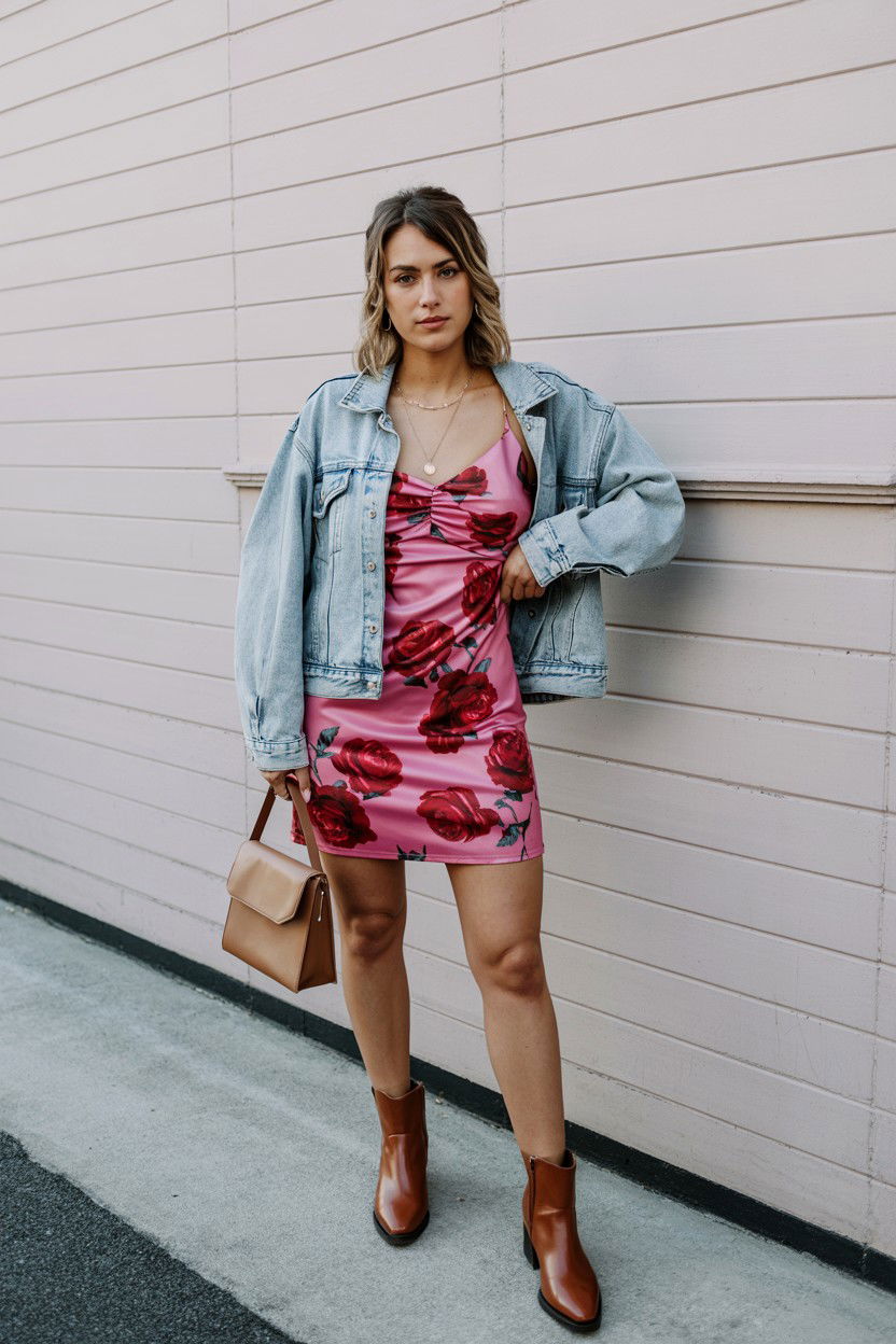 Pink Floral Mini Dress - 25 Valentine's Day Mini Dress Ideas