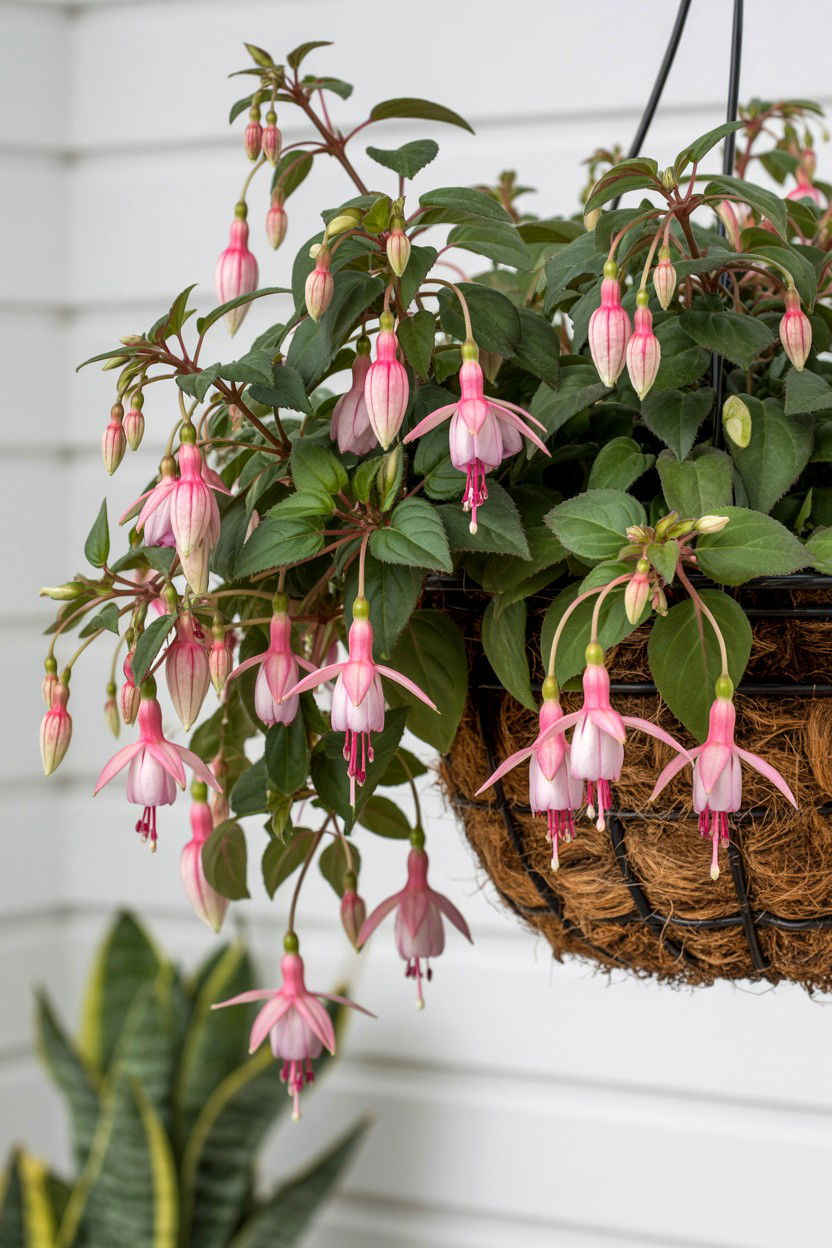 Pink Fuchsia Hanging Basket - 25 Valentine's Day Hanging Basket Ideas