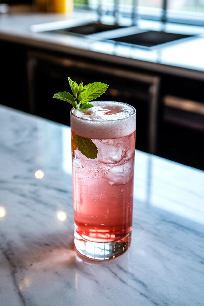 Pink Gin Fizz - 25 Valentine's Day Pink Drink Ideas