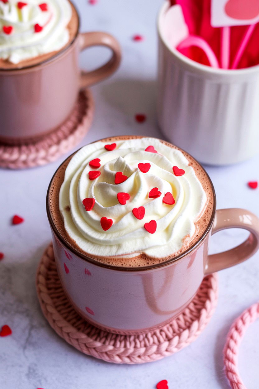 Pink Hot Chocolate - 25 Valentine's Day Drink Ideas