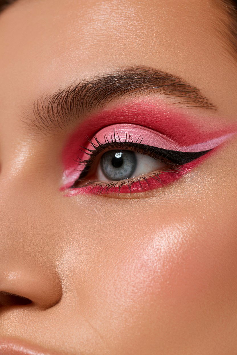 Pink Inner Corner Highlight - 25 Pink Valentine's Day Makeup Looks