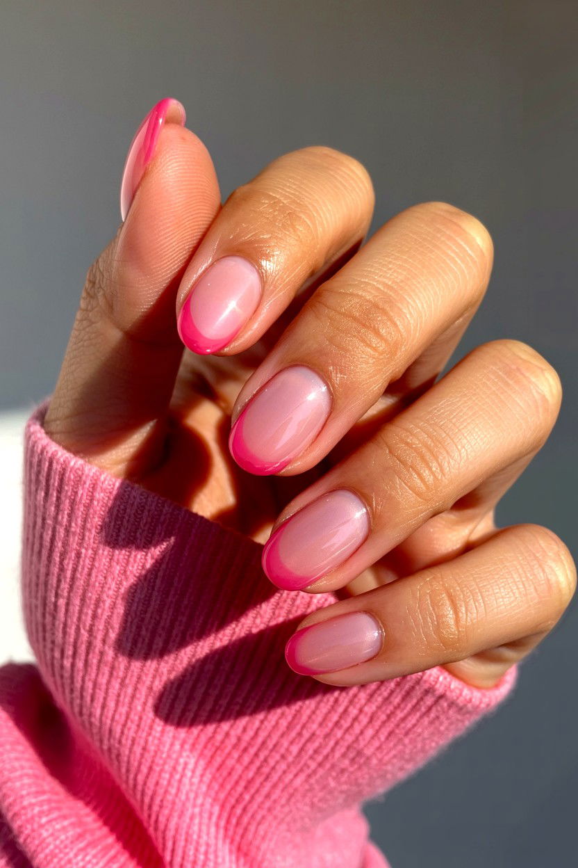 Pink Jelly Nails - 25 Pink Valentine's Day Nail Ideas
