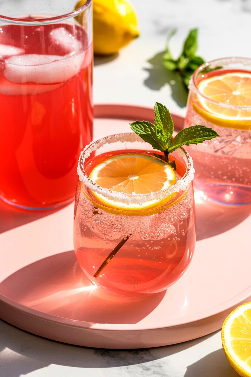 Pink Lemonade Fizz - 25 Valentine's Day Sparkling Drink Ideas
