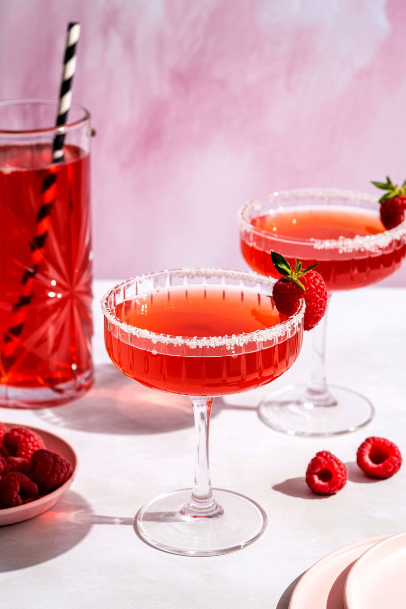 Pink Mocktail Bar - 25 Valentine's Day House Party Ideas