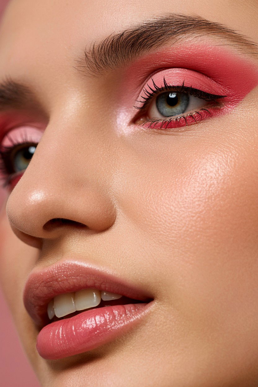Pink Monochromatic Makeup - 25 Soft Glam Valentine's Day Makeup