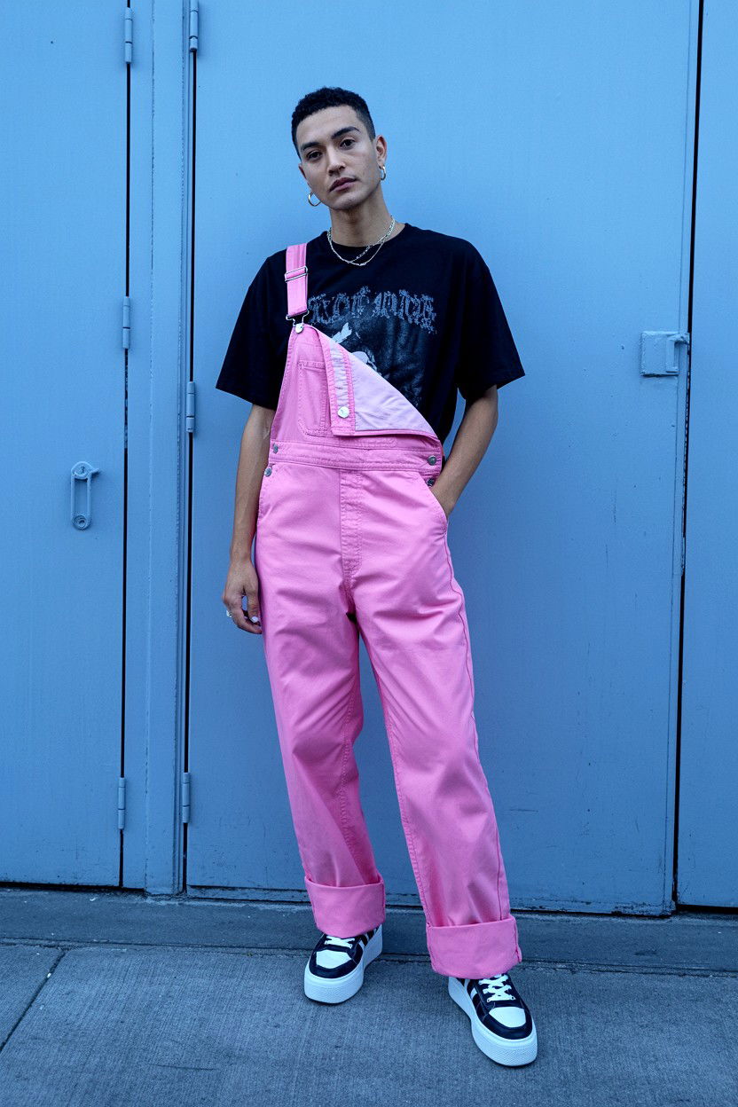 Pink Overalls Streetwear Outfit - 25 Valentine's Day Streetwear Outfits