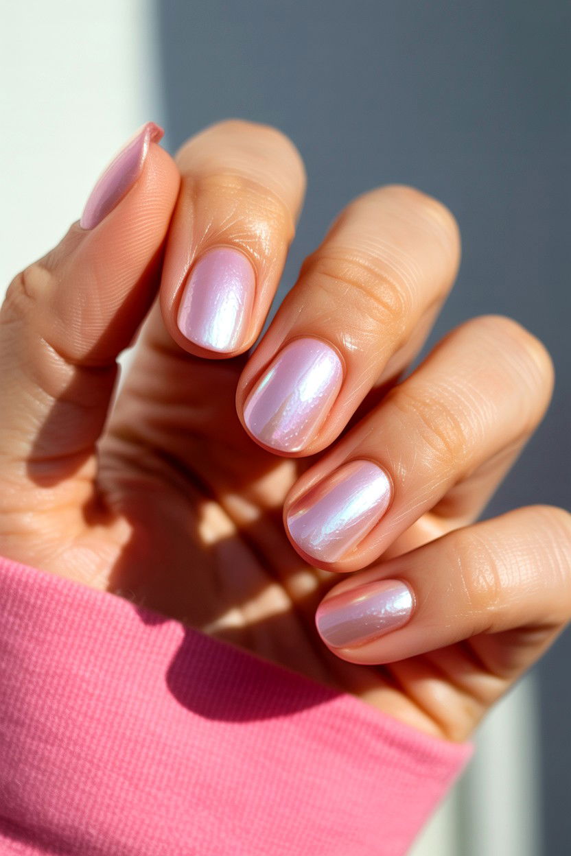Pink Pearl Nails - 25 Pink Valentine's Day Nail Ideas