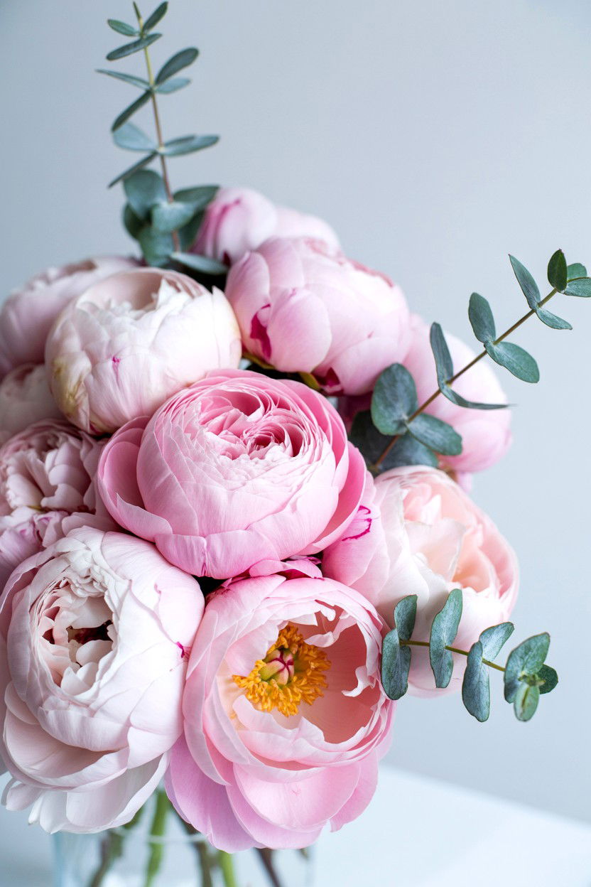 Pink Peony Bouquet - 25 Valentine's Day Flower Arrangement Ideas