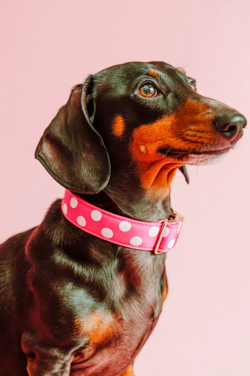 Pink Polka Dot Dog Collar - 25 Valentine's Day Pet Collar Ideas
