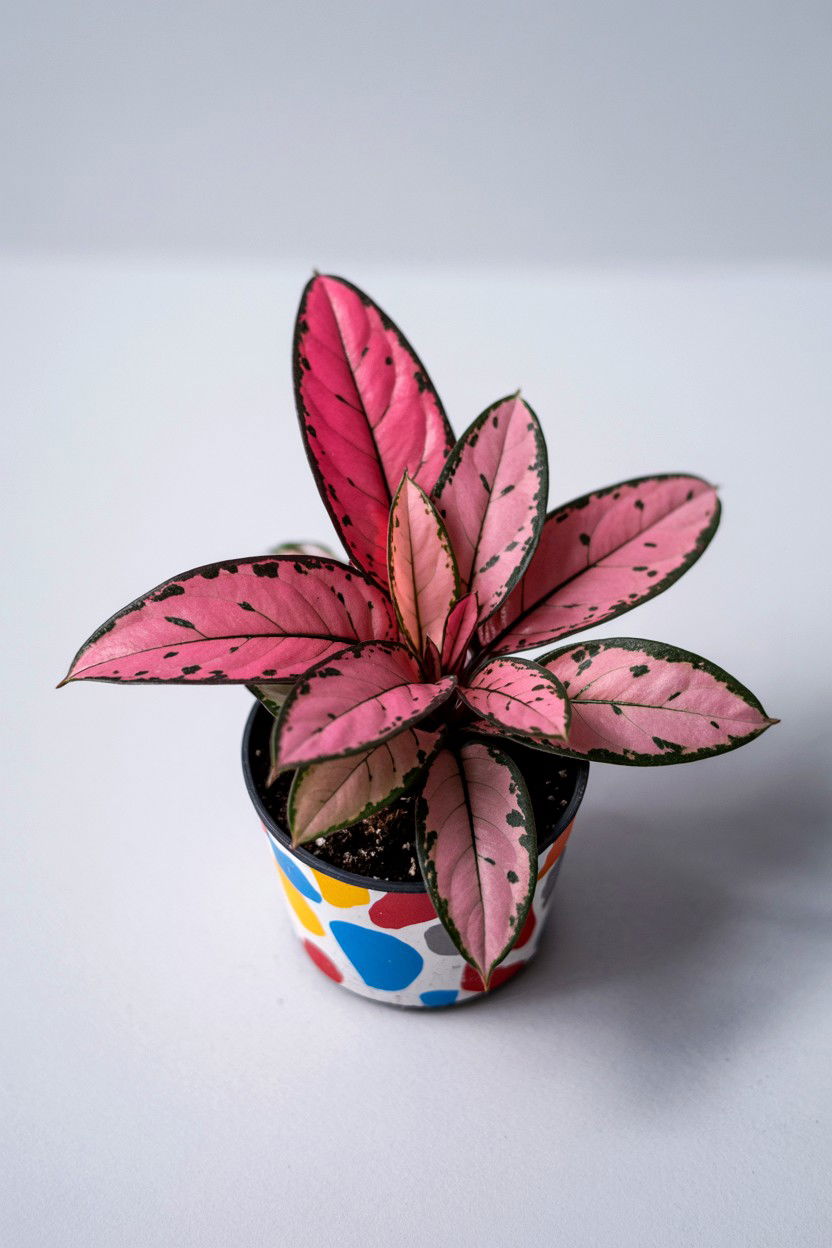 Pink Polka Dot Plant - 25 Valentine's Day Potted Plant Ideas