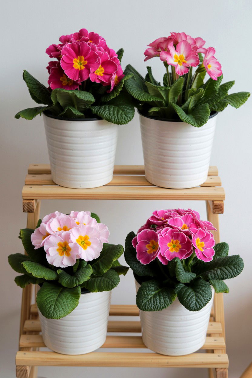 Pink Potted Flowers - 25 Valentine's Day Porch Decorating Ideas