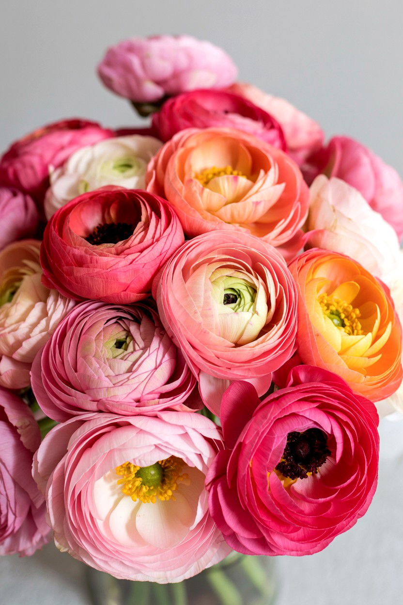 Pink Ranunculus Bouquet - 25 Valentine's Day Wedding Flower Ideas