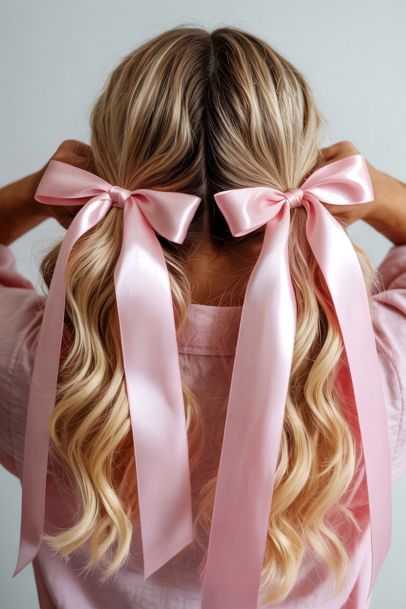 Pink Ribbon Hair - 25 Soft Girl Valentine's Day Ideas
