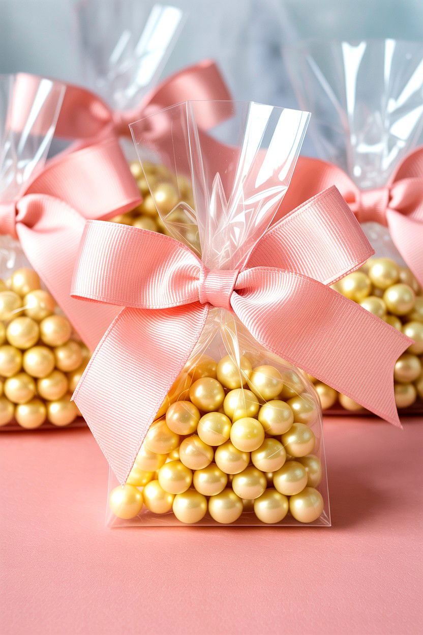 Pink Ribbon Treat Bags - 25 Valentine's Day Cellophane Bag Ideas