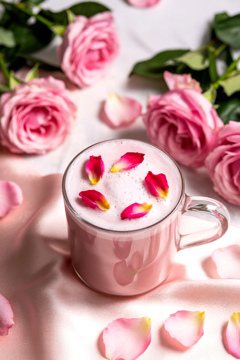Pink Rose Latte - 25 Valentine's Day Latte Ideas