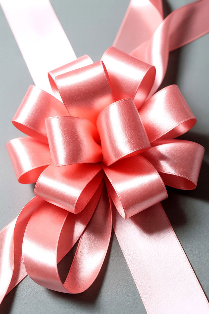 Pink Satin Gift Ribbon - 25 Valentine's Day Bow Ideas